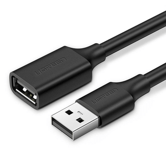 UGREEN USB 2.0 A Male to A Female Cable 1m (Black) US103 — Изображение №1