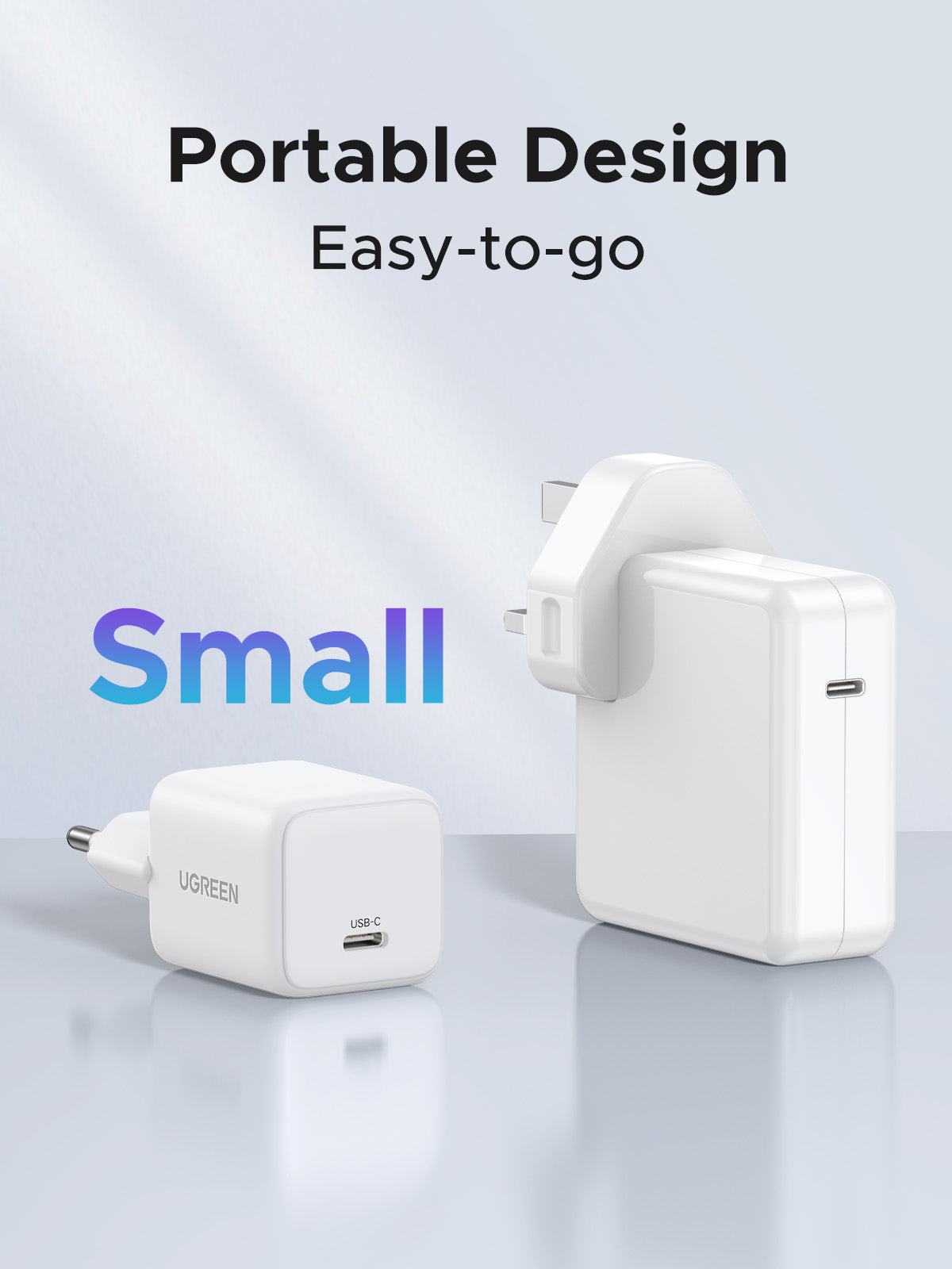 UGREEN 20W USB-C GaN Fast Charger EU White X512 — Изображение №1