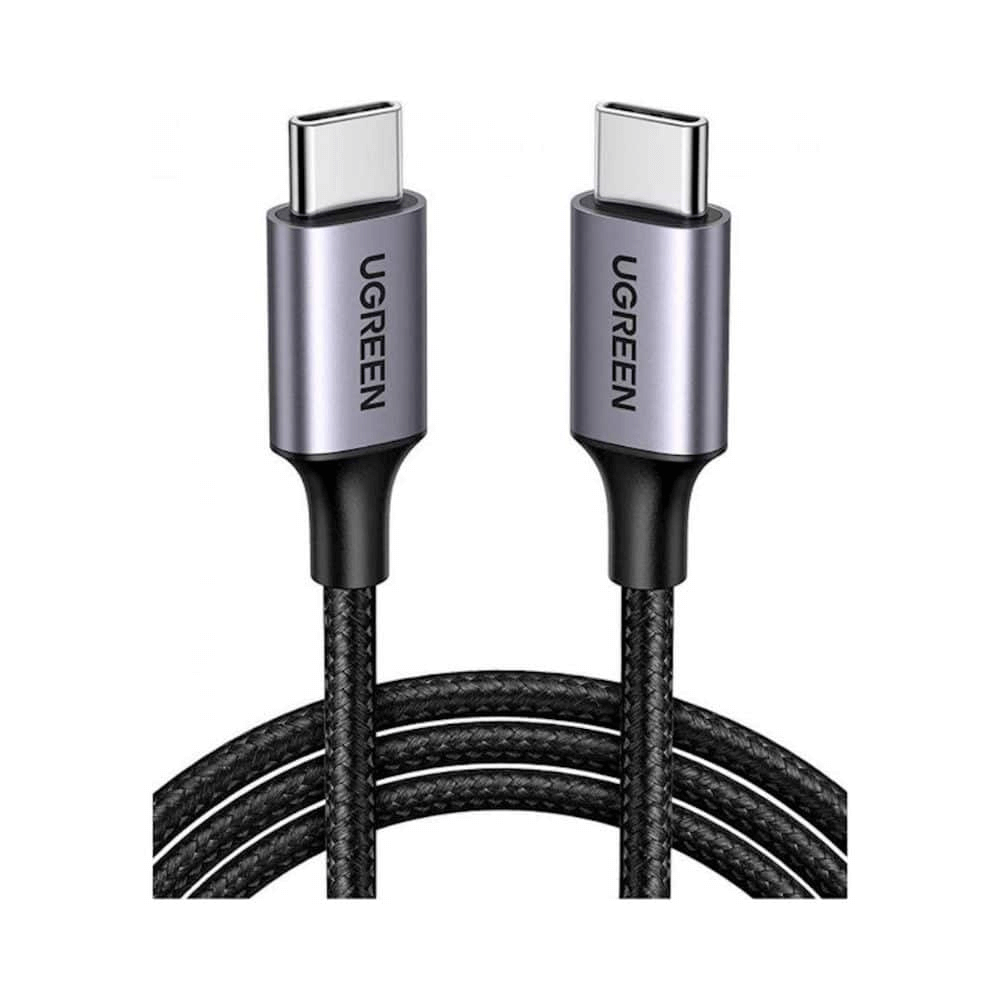 UGREEN USB 2.0 C M/M Round Cable Nickel Plating Aluminum Shell 1m (Gray Black) 60W US261 — Изображение №1