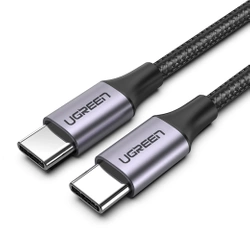 UGREEN USB-C to USB-C PD Fast Charging Cable 100W 4K Video Output Gray 1.5m US161 — Изображение №1